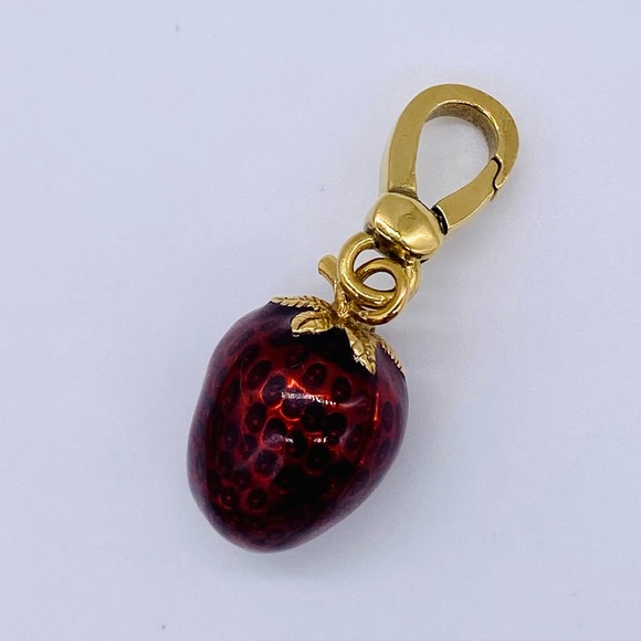 EUC Rare Retired Juicy Couture Red Glazed Strawberry Charm - Picture 11 of 16